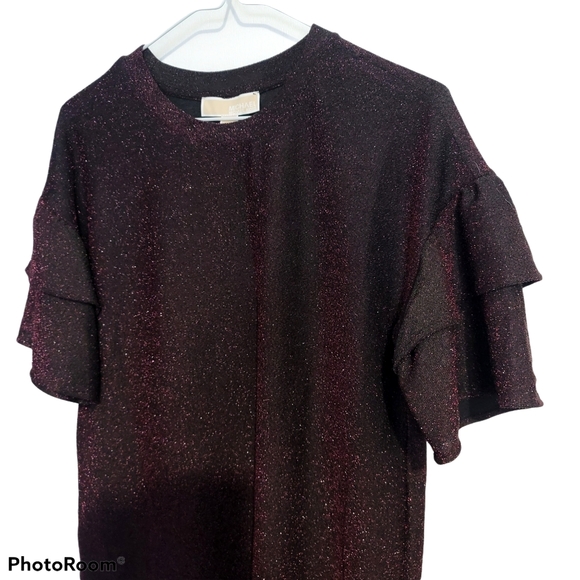 MICHAEL Michael Kors Black Glitter Top - Picture 3 of 6